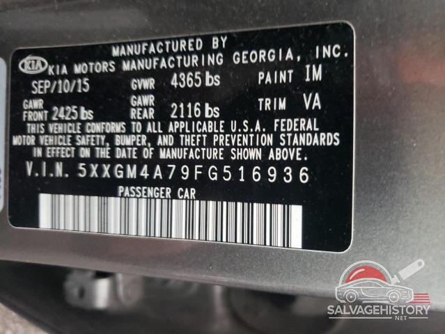 5XXGM4A79FG516936 2015 KIA OPTIMA photo no. 13