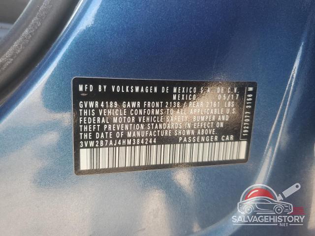 3VW2B7AJ4HM384244 2017 VOLKSWAGEN JETTA photo no. 12