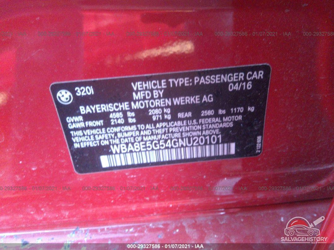 WBA8E5G54GNU20101 2016 BMW 3 SERIES photo no. 9