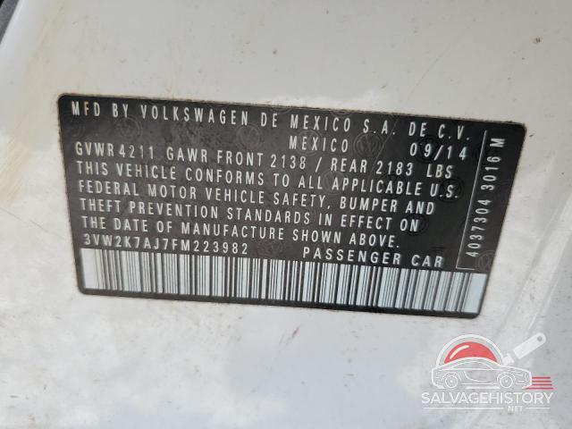3VW2K7AJ7FM223982 2015 VOLKSWAGEN JETTA photo no. 12
