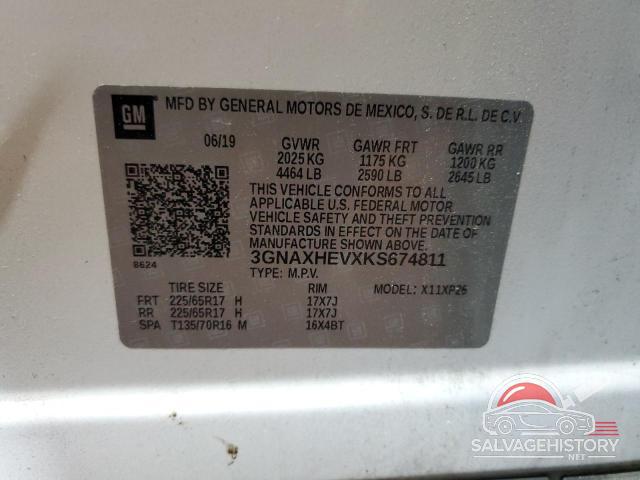 3GNAXHEVXKS674811 2019 CHEVROLET EQUINOX photo no. 13