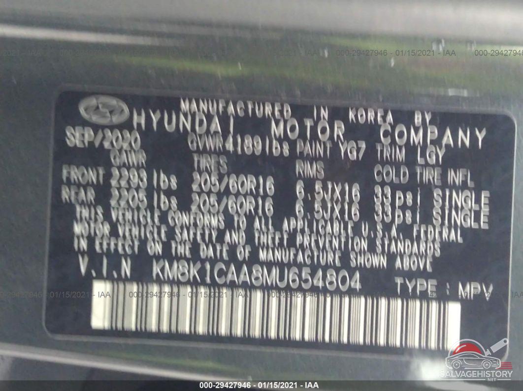 KM8K1CAA8MU654804 2021 HYUNDAI KONA photo no. 9