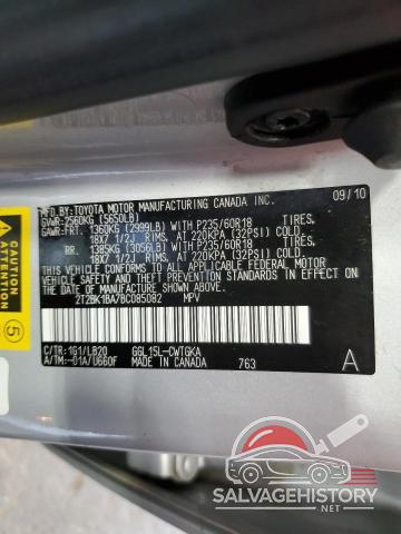 2T2BK1BA7BC085082 2011 LEXUS RX350 photo no. 14