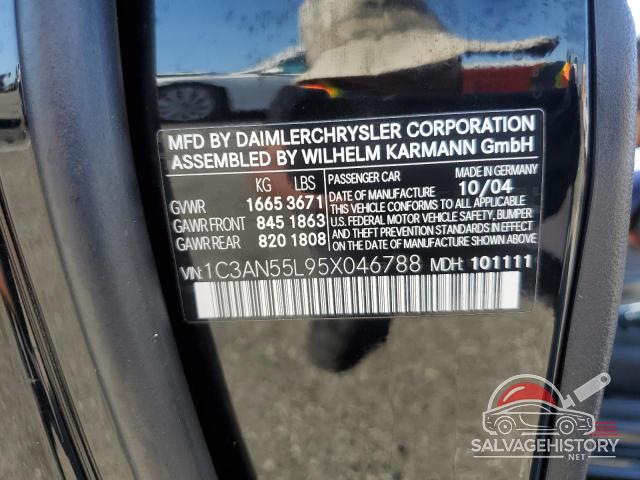 1C3AN55L95X046788 2005 CHRYSLER CROSSFIRE photo no. 12