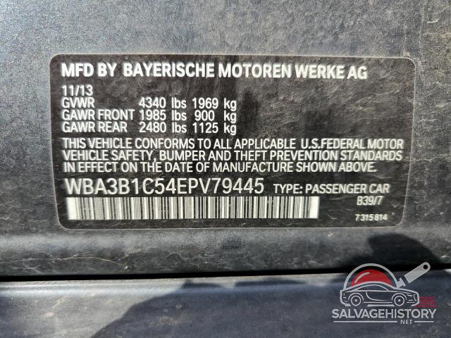 WBA3B1C54EPV79445 2014 BMW 3 SERIES photo no. 12