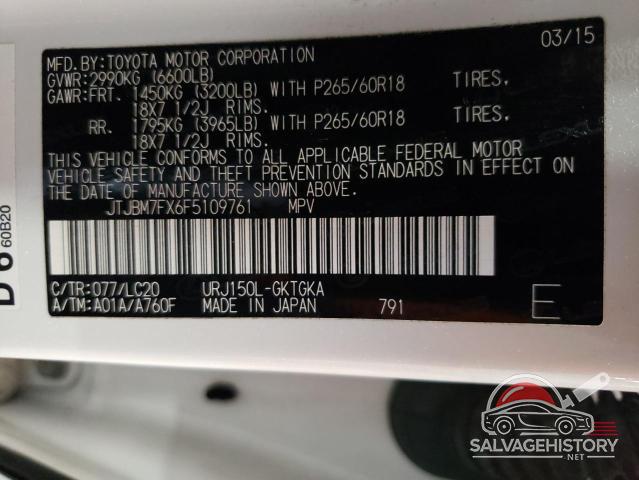 JTJBM7FX6F5109761 2015 LEXUS GX photo no. 13