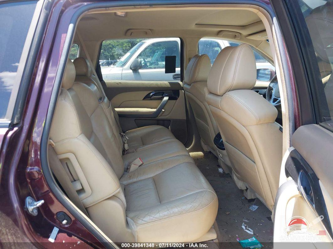 2HNYD28699H527260 2009 ACURA MDX photo no. 8