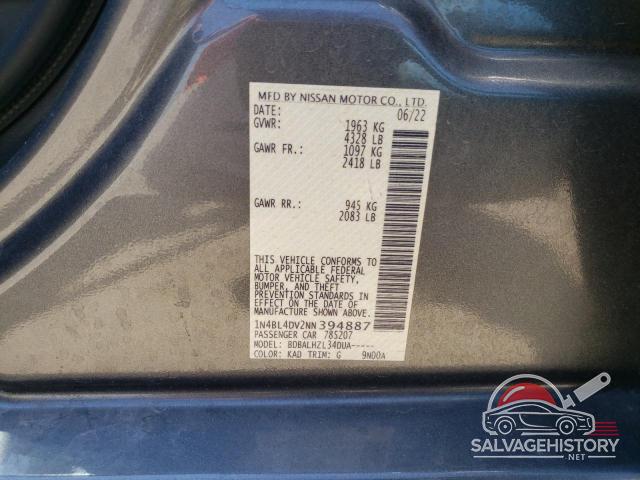 1N4BL4DV2NN394887 2022 NISSAN ALTIMA photo no. 12
