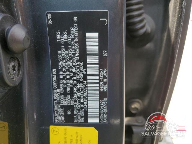 JTJHW31U482057514 2008 LEXUS RX400 photo no. 13