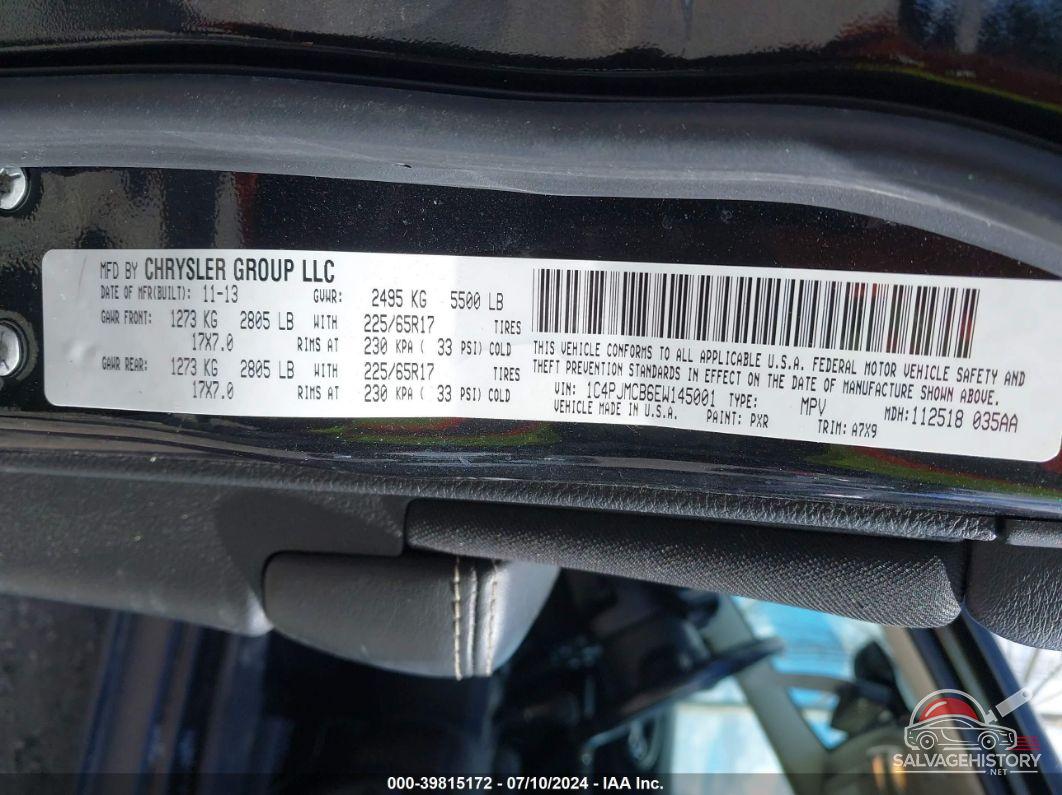 1C4PJMCB6EW145001 2014 JEEP CHEROKEE photo no. 9