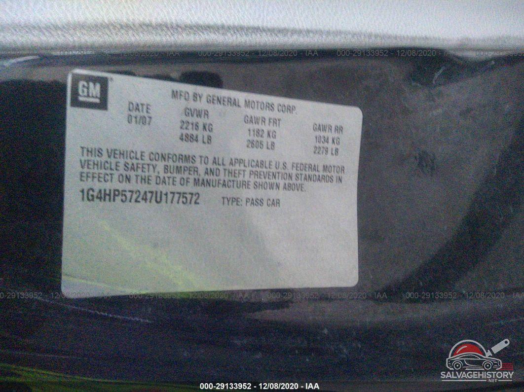 1G4HP57247U177572 2007 BUICK LUCERNE photo no. 9