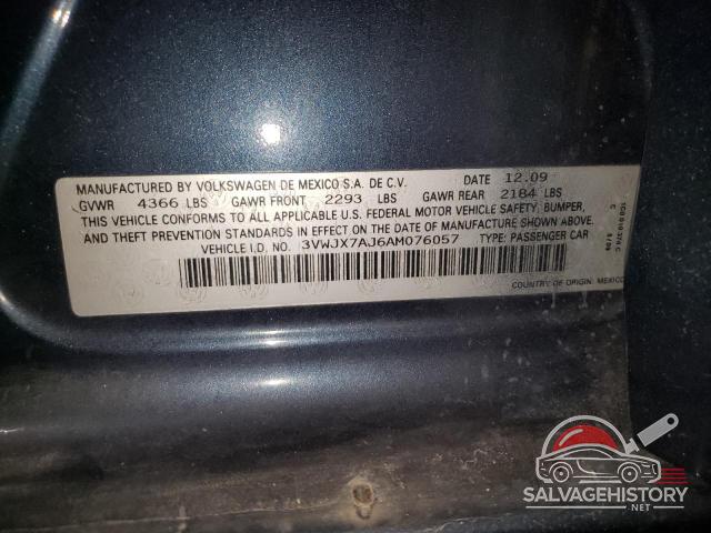 3VWJX7AJ6AM076057 2010 VOLKSWAGEN JETTA photo no. 12