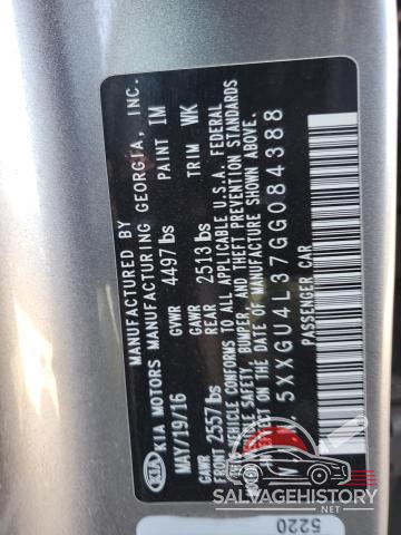 5XXGU4L37GG084388 2016 KIA OPTIMA photo no. 12