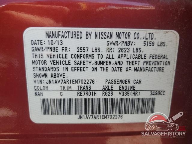 JN1AV7AR1EM702276 2014 INFINITI Q50 photo no. 12