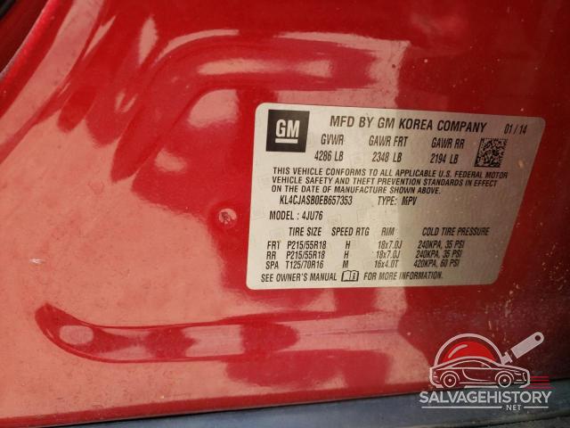 KL4CJASB0EB657353 2014 BUICK ENCORE photo no. 13