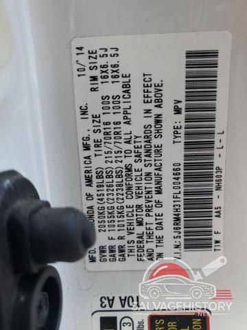 5J6RM4H31FL004660 2015 HONDA CRV photo no. 12