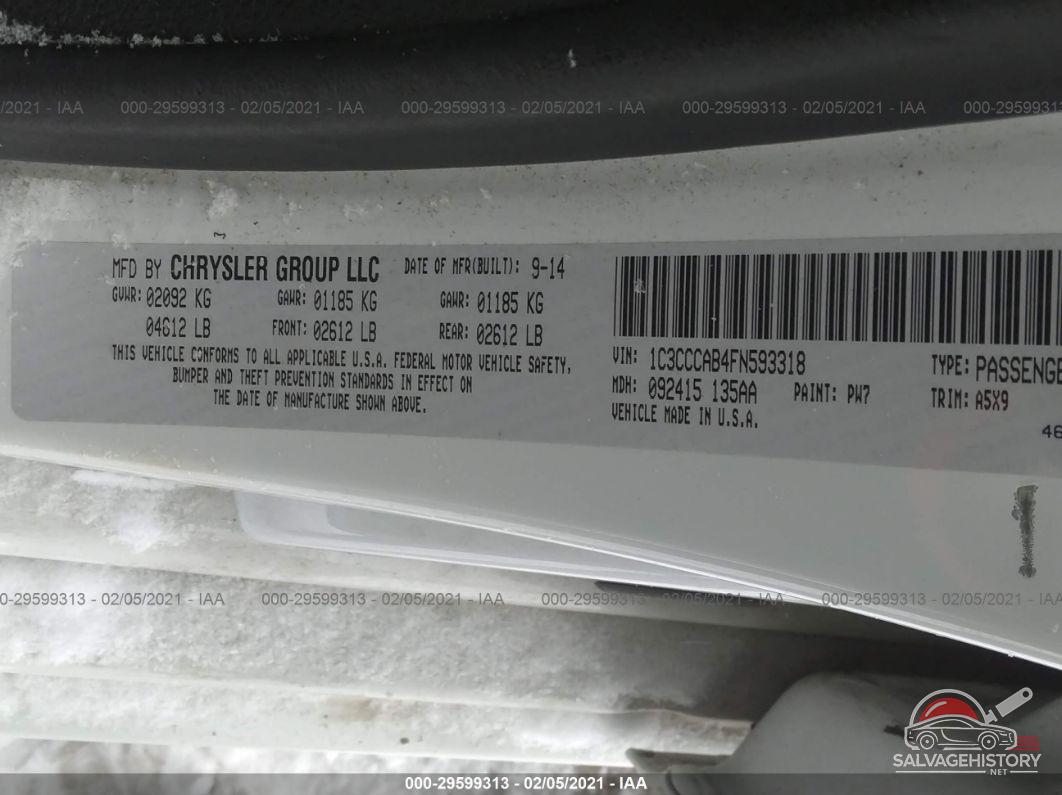 1C3CCCAB4FN593318 2015 CHRYSLER 200 photo no. 9