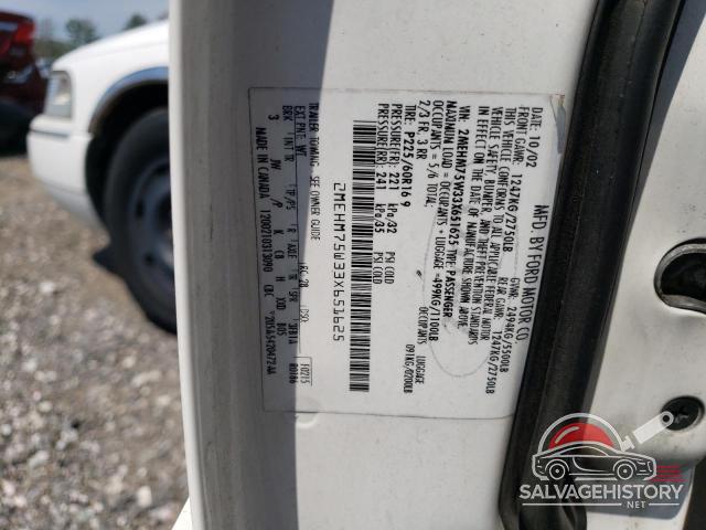 2MEHM75W33X651625 2003 MERCURY GRMARQUIS photo no. 12