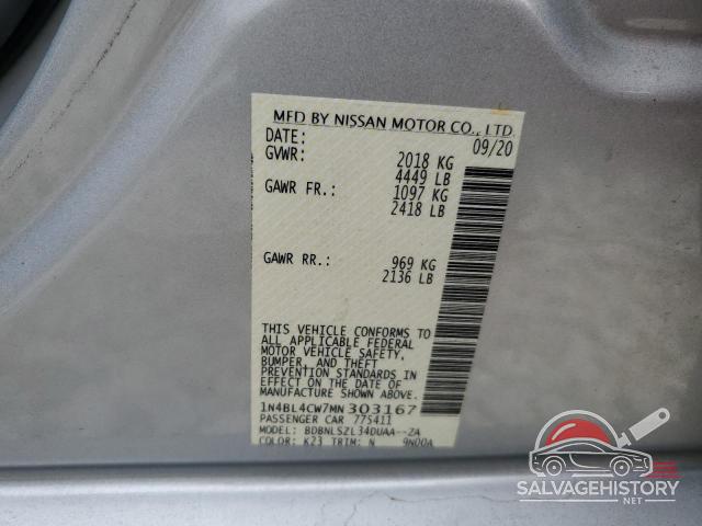 1N4BL4CW7MN303167 2021 NISSAN ALTIMA photo no. 12