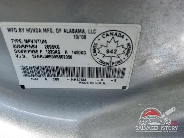 5FNRL38699B502058 2009 HONDA All Models photo no. 13