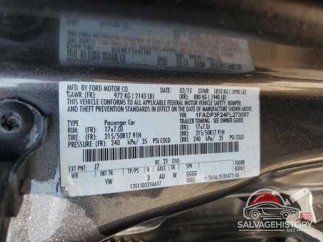 1FADP3F24FL273057 2015 FORD FOCUS photo no. 12