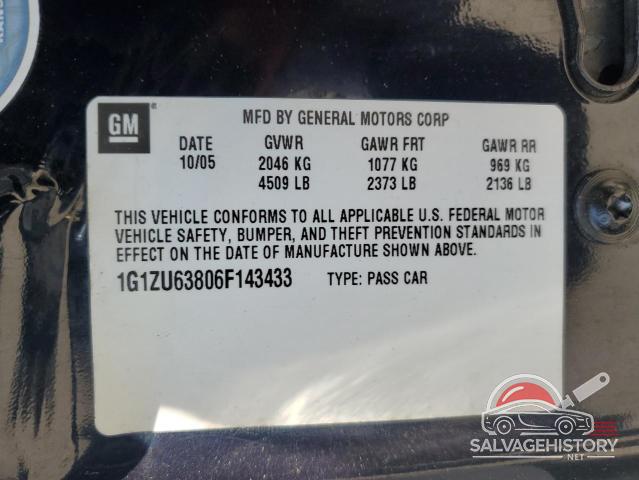 1G1ZU63806F143433 2006 CHEVROLET MALIBU photo no. 13