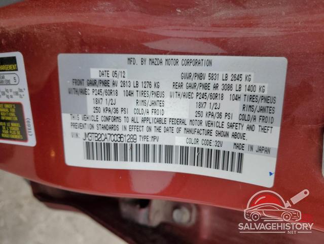 JM3TB2CA7C0361289 2012 MAZDA CX-9 photo no. 14