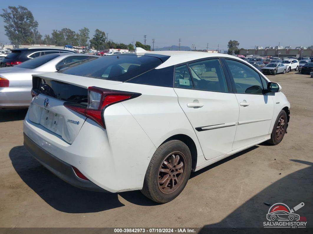 JTDKARFU2K3099166 2019 TOYOTA PRIUS photo no. 4