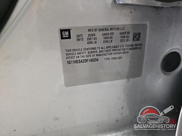 1G11H5SA2DF149294 2013 CHEVROLET MALIBU photo no. 10