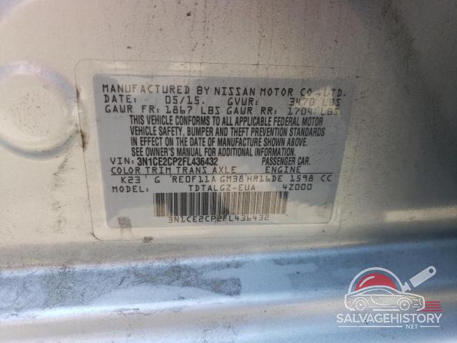 3N1CE2CP2FL436432 2015 NISSAN VERSA photo no. 12