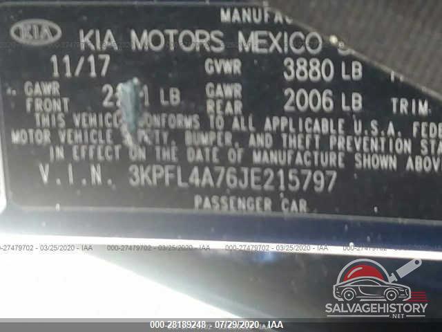 3KPFL4A76JE215797 2018 KIA FORTE photo no. 9