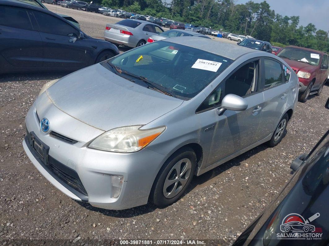 JTDKN3DUXD5631324 2013 TOYOTA PRIUS photo no. 2