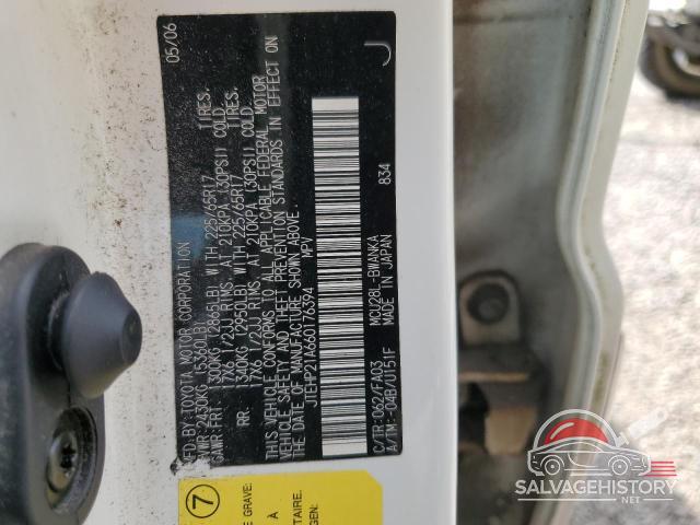JTEHP21A660176394 2006 TOYOTA HIGHLANDER photo no. 13