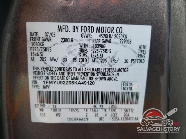 1FMYU92Z06KA49120 2006 FORD ESCAPE photo no. 13