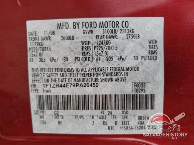 1FTZR44E79PA26450 2009 FORD RANGER photo no. 13
