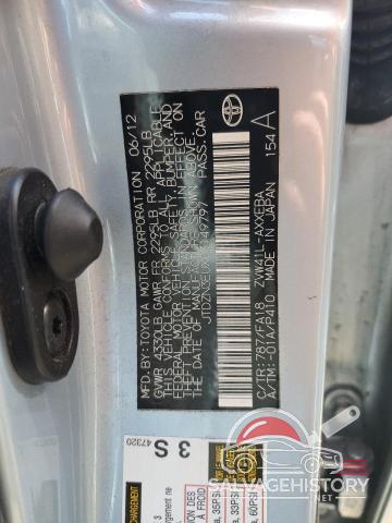 JTDZN3EUXC3149797 2012 TOYOTA PRIUS photo no. 12