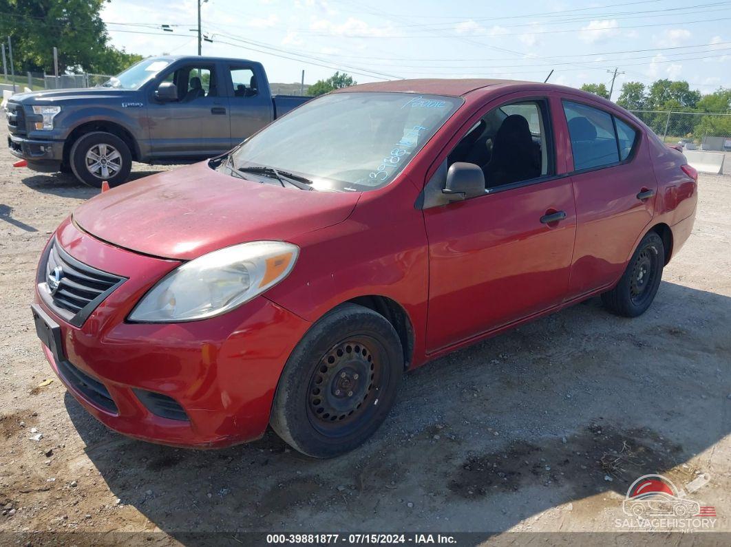 3N1CN7AP9EL865338 2014 NISSAN VERSA photo no. 2