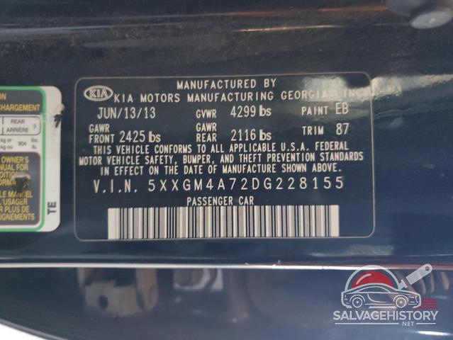 5XXGM4A72DG228155 2013 KIA OPTIMA photo no. 12