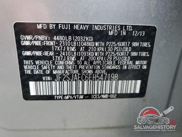JF2SJAEC6EH547198 2014 SUBARU FORESTER photo no. 13