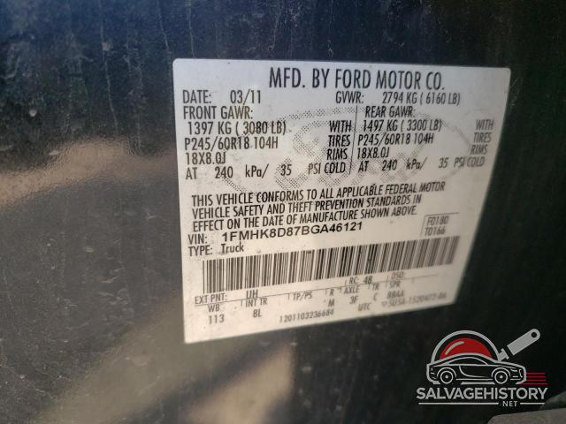 1FMHK8D87BGA46121 2011 FORD EXPLORER photo no. 13