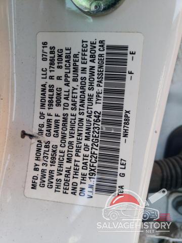 19XFC2F72GE237642 2016 HONDA CIVIC photo no. 12