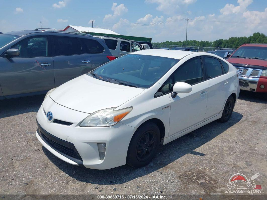 JTDKN3DU5C5424984 2012 TOYOTA PRIUS photo no. 2