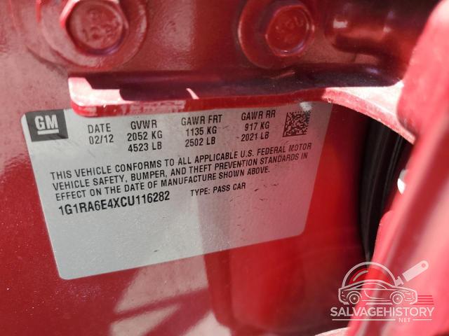 1G1RA6E4XCU116282 2012 CHEVROLET VOLT photo no. 12