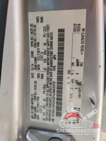 1FMCU0GX2FUA63375 2015 FORD ESCAPE photo no. 12
