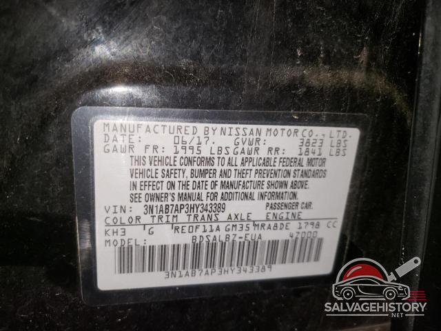 3N1AB7AP3HY343389 2017 NISSAN SENTRA photo no. 13