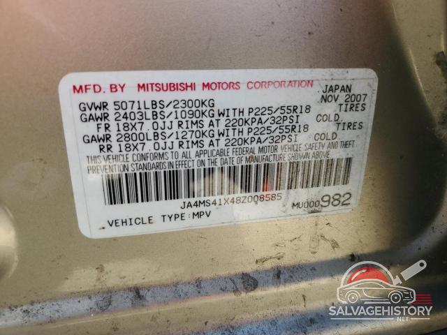 JA4MS41X48Z008585 2008 MITSUBISHI OUTLANDER photo no. 13