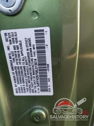5J6YH28756L013014 2006 HONDA ELEMENT photo no. 12