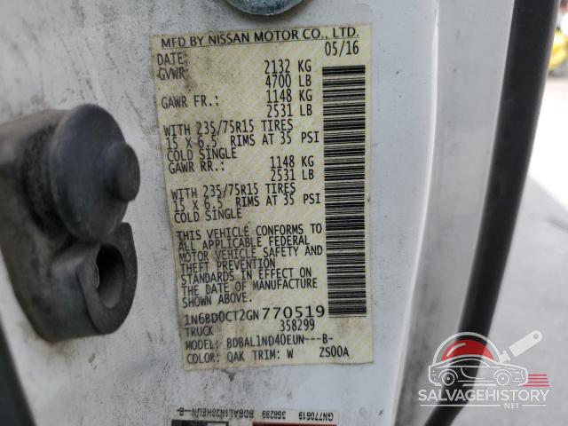 1N6BD0CT2GN770519 2016 NISSAN FRONTIER photo no. 12