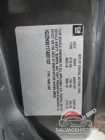 1G2ZH361174201107 2007 PONTIAC G6 photo no. 13