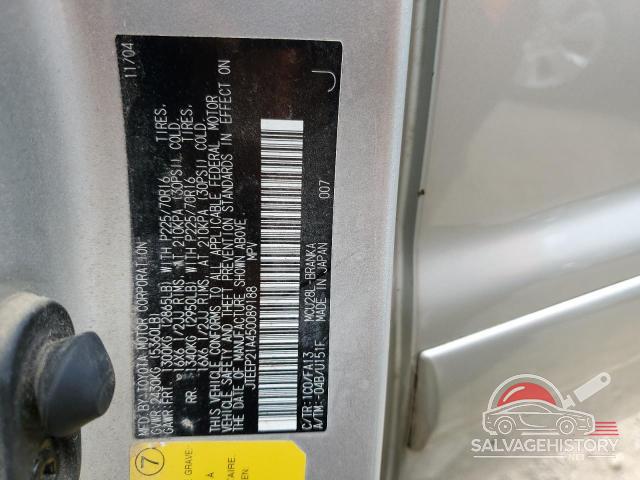 JTEEP21A450089188 2005 TOYOTA HIGHLANDER photo no. 12
